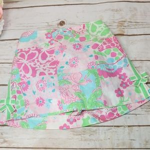 Lilly Pulitzer Giraffe  Floral Skort  size 7